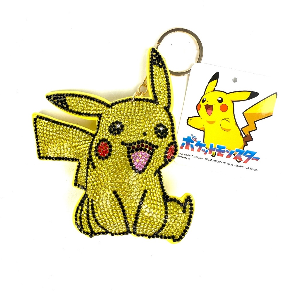 Sparkly Pikachu Rhinestone Keychain – Pokémon
